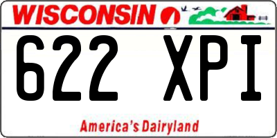 WI license plate 622XPI