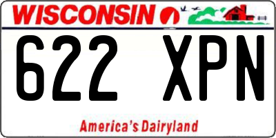 WI license plate 622XPN