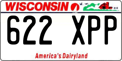 WI license plate 622XPP
