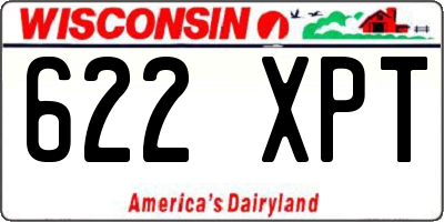 WI license plate 622XPT