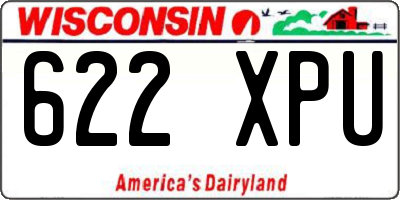 WI license plate 622XPU