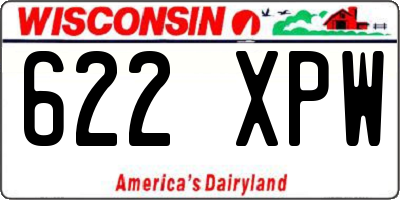 WI license plate 622XPW