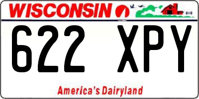 WI license plate 622XPY