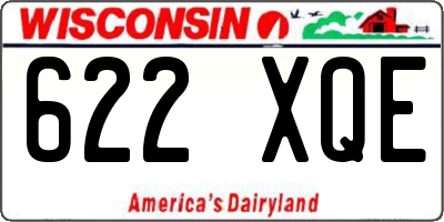 WI license plate 622XQE
