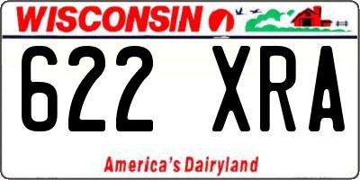 WI license plate 622XRA