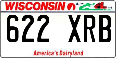 WI license plate 622XRB