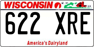 WI license plate 622XRE