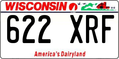 WI license plate 622XRF