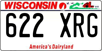 WI license plate 622XRG