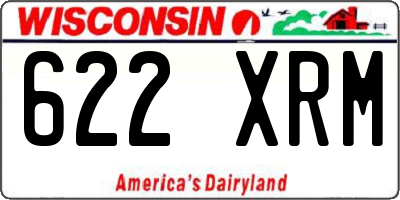 WI license plate 622XRM