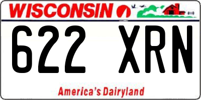 WI license plate 622XRN