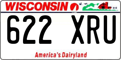 WI license plate 622XRU