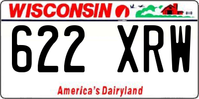 WI license plate 622XRW