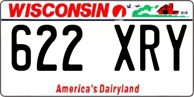 WI license plate 622XRY