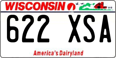 WI license plate 622XSA
