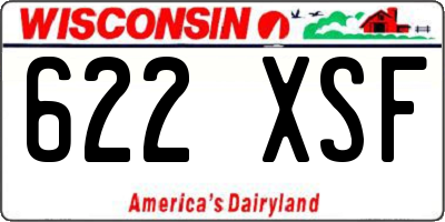 WI license plate 622XSF