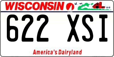 WI license plate 622XSI