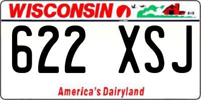 WI license plate 622XSJ