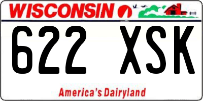 WI license plate 622XSK