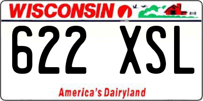 WI license plate 622XSL
