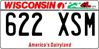 WI license plate 622XSM