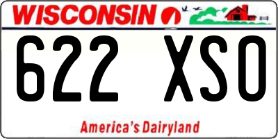 WI license plate 622XSO