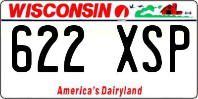 WI license plate 622XSP