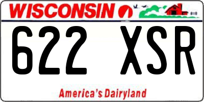 WI license plate 622XSR