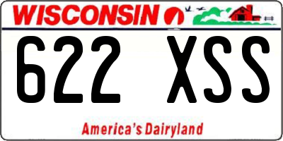 WI license plate 622XSS