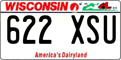 WI license plate 622XSU