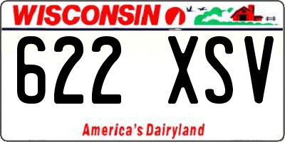 WI license plate 622XSV