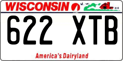 WI license plate 622XTB