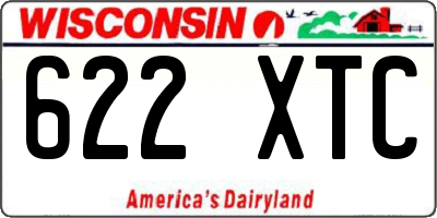 WI license plate 622XTC