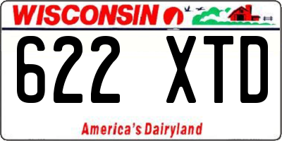 WI license plate 622XTD