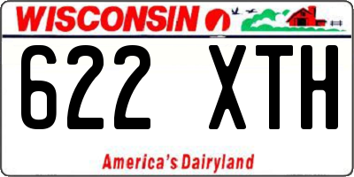 WI license plate 622XTH