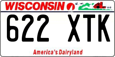 WI license plate 622XTK