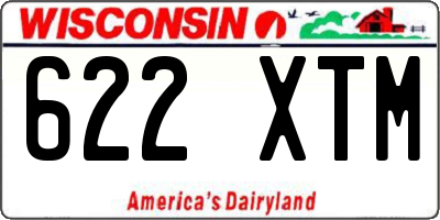 WI license plate 622XTM