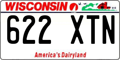 WI license plate 622XTN