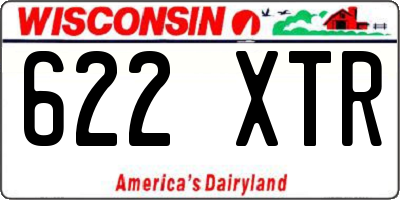 WI license plate 622XTR