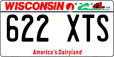 WI license plate 622XTS