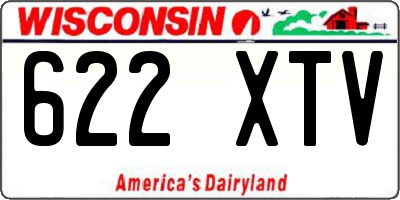 WI license plate 622XTV
