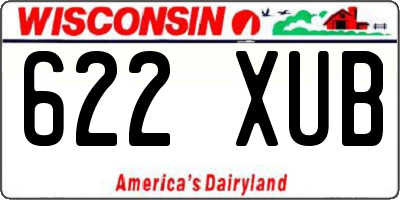 WI license plate 622XUB