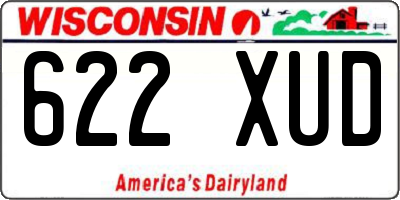 WI license plate 622XUD