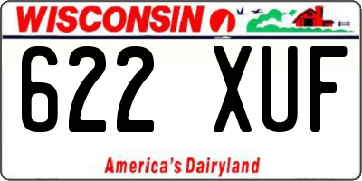 WI license plate 622XUF