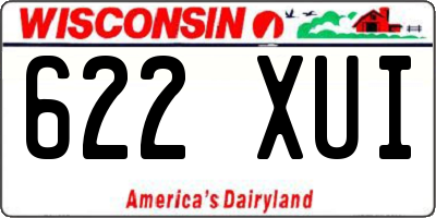 WI license plate 622XUI
