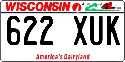 WI license plate 622XUK