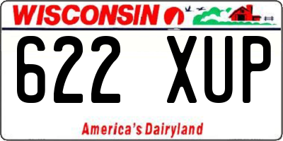 WI license plate 622XUP