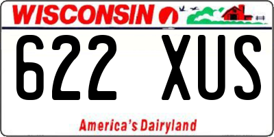 WI license plate 622XUS