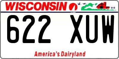 WI license plate 622XUW
