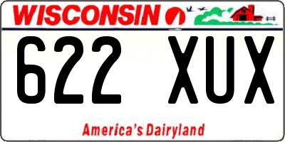 WI license plate 622XUX